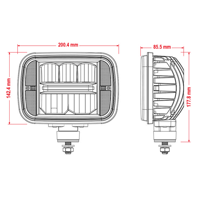 HEADLIGHT LED WHOLE/ HALF/BLINK/POS