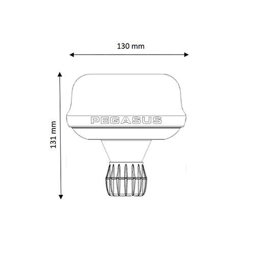 PEGASUS ROT BEACON POLE MOUNT R65