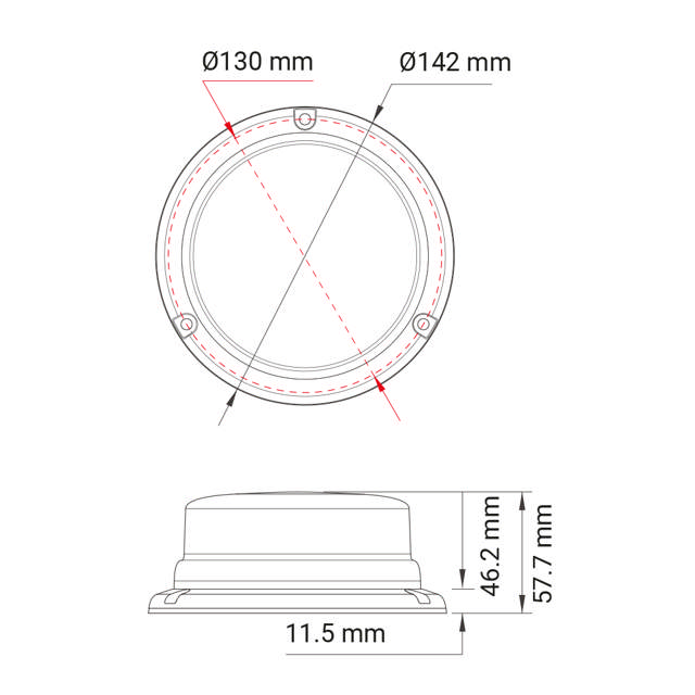 B22 LITE BEACON SURFACE MOUNT