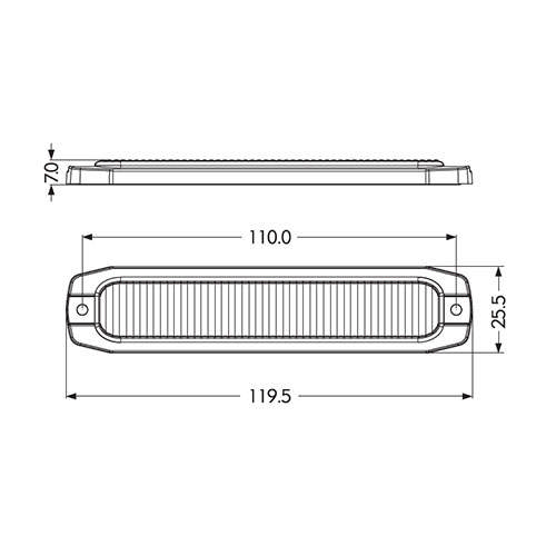 BLIXTLJUS ULTRASLIM  R65 KLASS2 2M KABEL