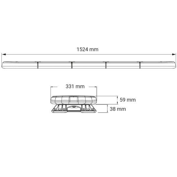 LEGION LJUSRAMP 24V  1524MM ORANGE FM/X4