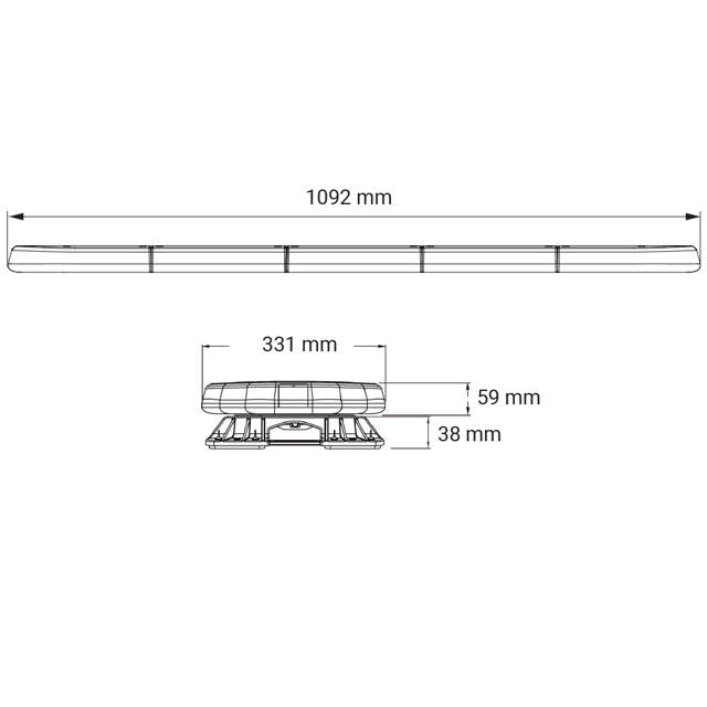 LEGION LJUSRAMP 12V  1092MM BLÅ/ORANGE