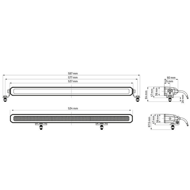 ARIES WORK LIGHT BAR 120W 21