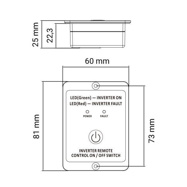 REMOTE CONTROL 12V INVERTER DSU-SERIES