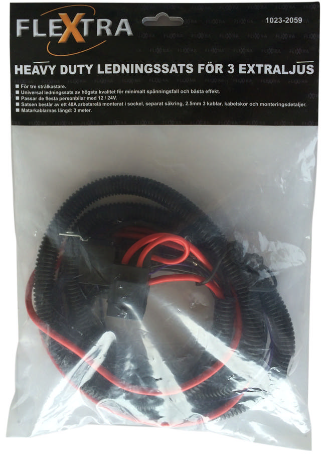 HEAVY DUTY WIRING KIT FOR 3 AUXILIARY LIGHTS FOR 12V