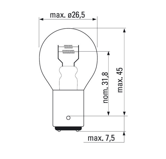 BAK,STOPP,BLINK 12V, P21/4W