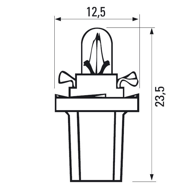 PLASTSOCKELLAMPA 24V, 5302PS