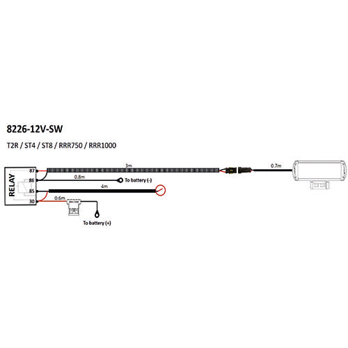 LAZER KABLAGE 12V LP  FÖR 1 LAMPA M BRYT