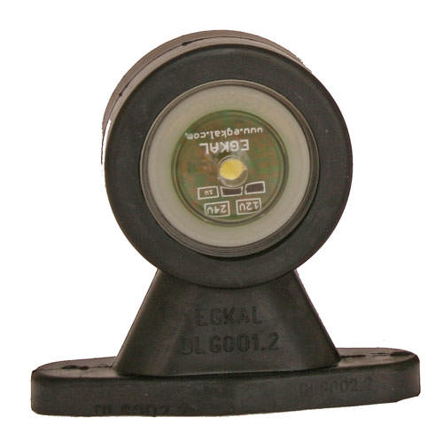 LED SIDE MARKER RED/WHITE SHORT RUBBER ARM 12/24V