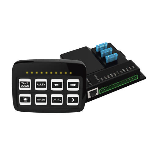 PANEL M 8 KNAPPAR +RELÄMODUL 3x10 A