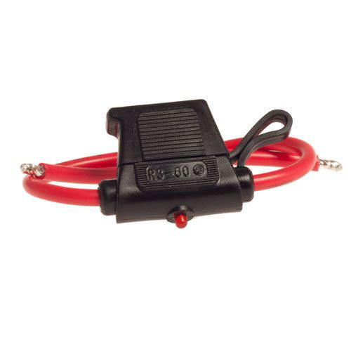 FUSE HOLDER MINI  30A 12/24V LED 3MM²