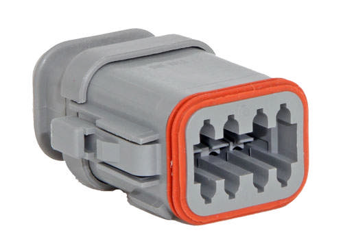 DT-CONNECTOR HOUSING 8-PIN WITH COLLAR