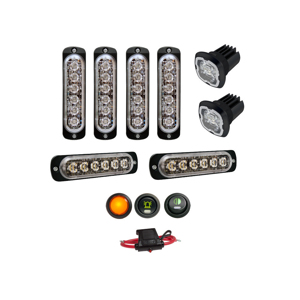 WARNING LIGHT KIT 6PCS ST6 +2ST F16 BUTTON FUSE.