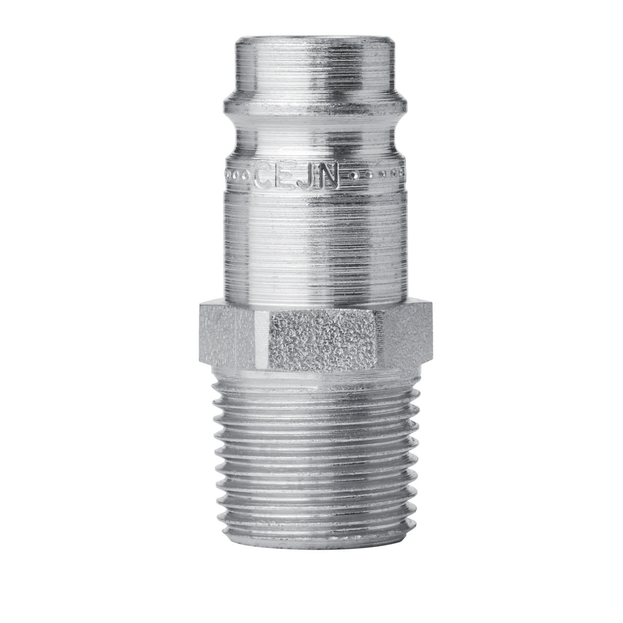 Quick coupling for compressed air, male, external thread