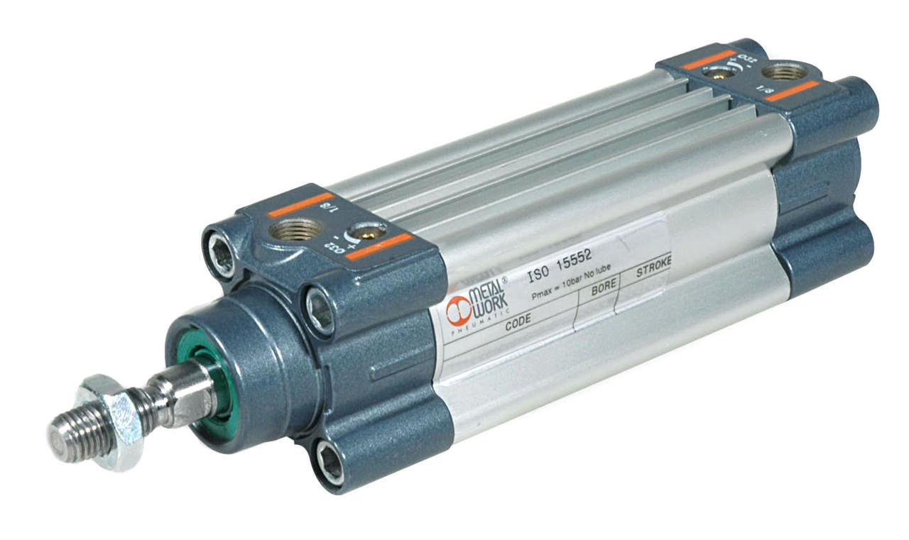 Aluminium profile cylinder, double-acting Ø100 mm
