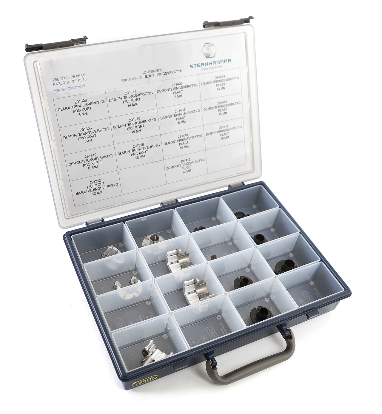 ASSORTMENT BOX RAUFOSS DISMANTLING TOOLS PROF & COMPOSITE ABC