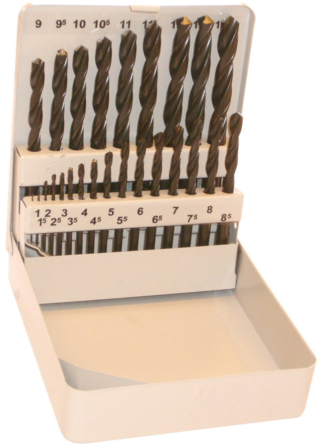 DRILL CASSETTE HSS 1-13mm 25 DRILL BIT IN TIN BOX