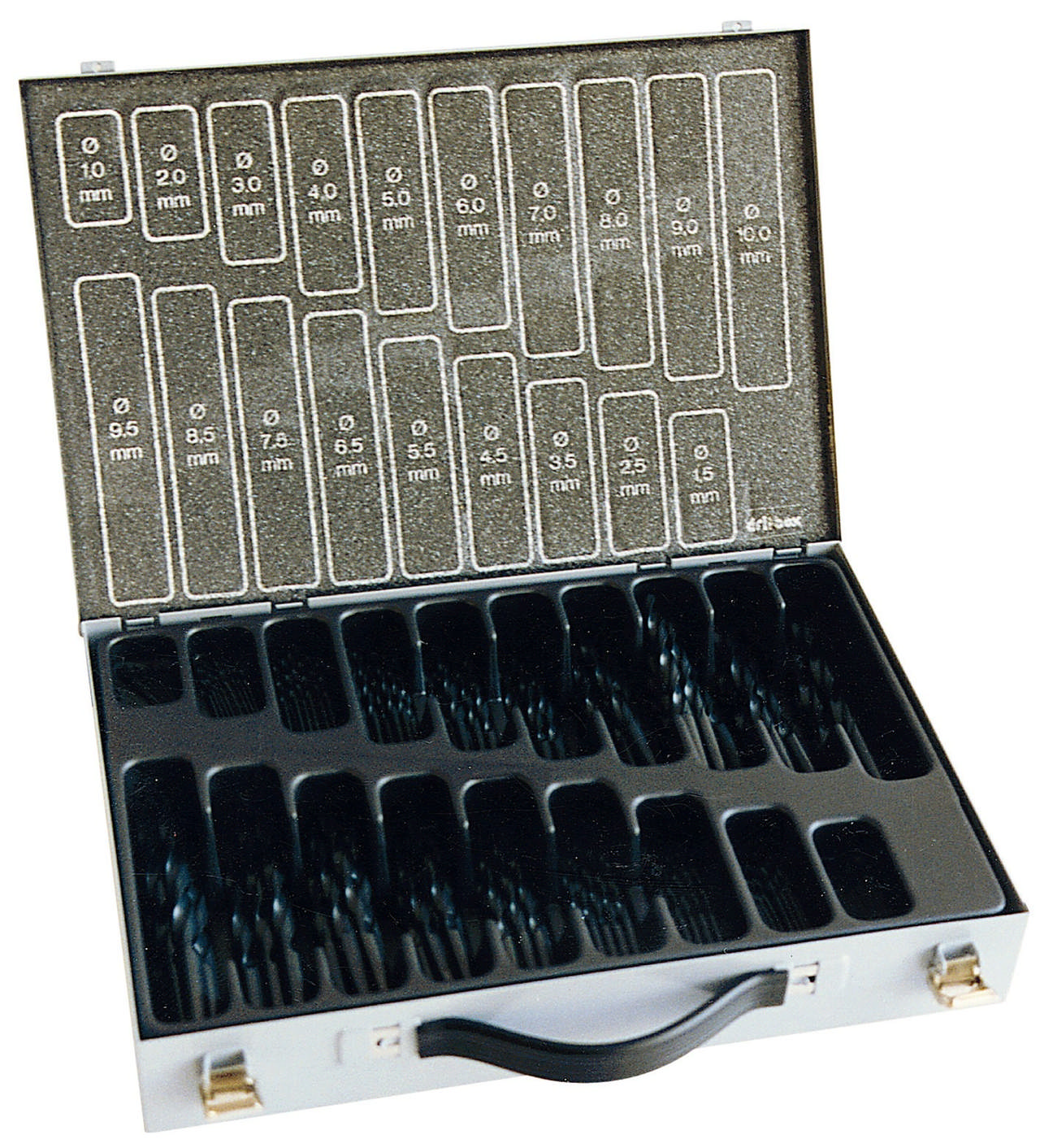 DRILL CASSETTE HSS 1-10MM 170PCS DRILL BIT IN SHEET METAL BOX