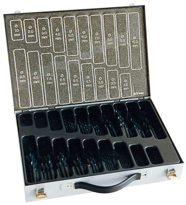 DRILL CASSETTE HSS 1-10MM 170PCS DRILL BIT IN SHEET METAL BOX
