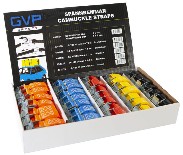 SORTIMENTLÅDA SPÄNNREMMAR