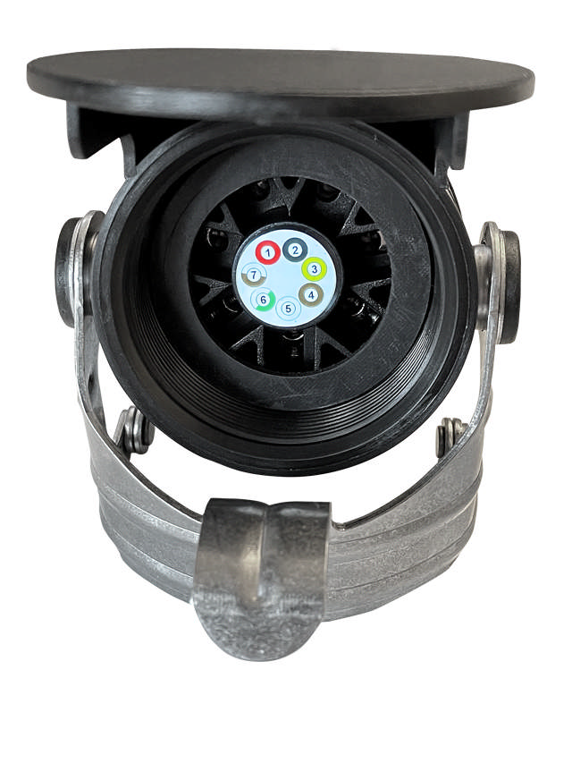 EBS 7-POLE TRAILER (FEMALE) 24V PRESS SLEEVE. ISO7638-1, 2x6+3x1.5