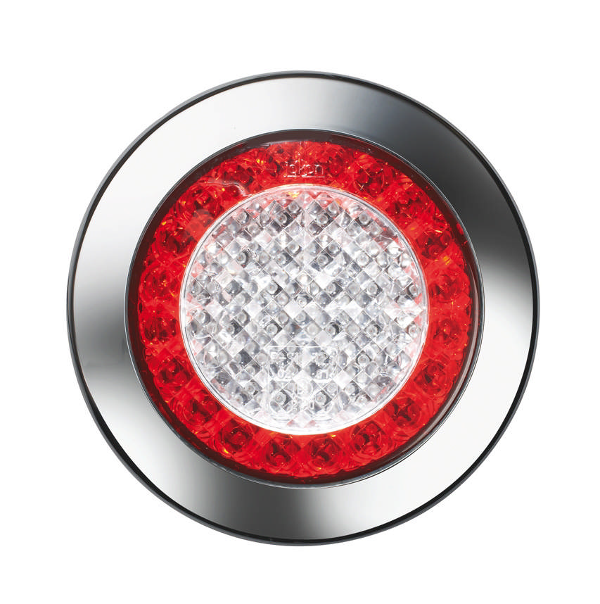 REAR LIGHT LED REAR/BRAKE/FLASHING RED/CLEAR, 24 V, Cable 2.5 m