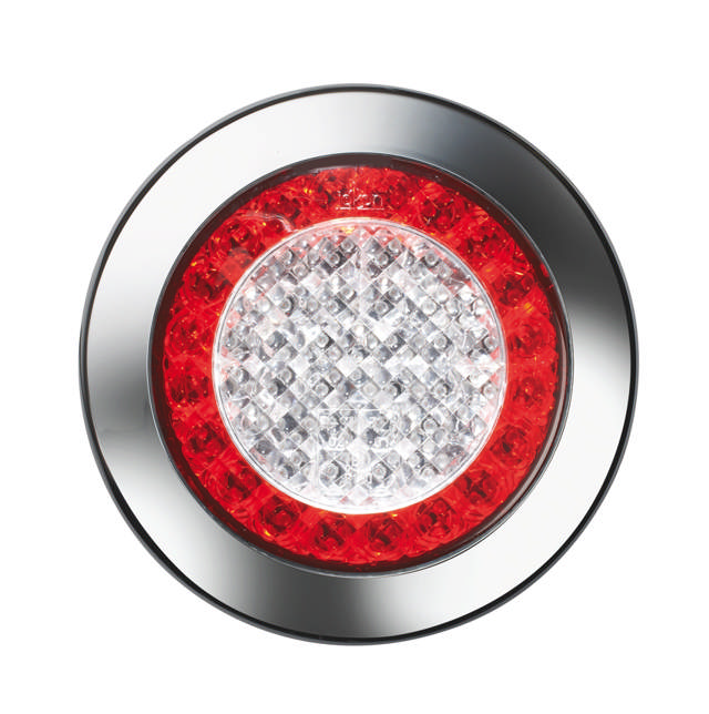 REAR LIGHT LED REAR/BRAKE/FLASHING RED/CLEAR, 24 V, Cable 2.5 m