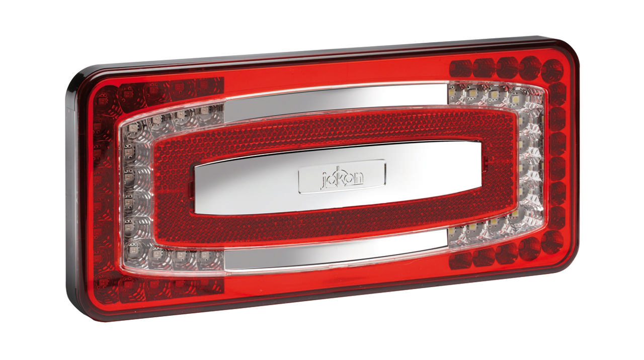 REAR LIGHT LED, 6 FUNCTIONS 9-32V, 0.5m CABLE