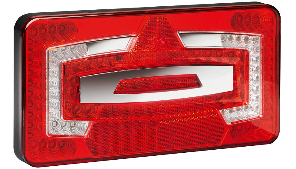 Multifunction rear light with triangle reflector