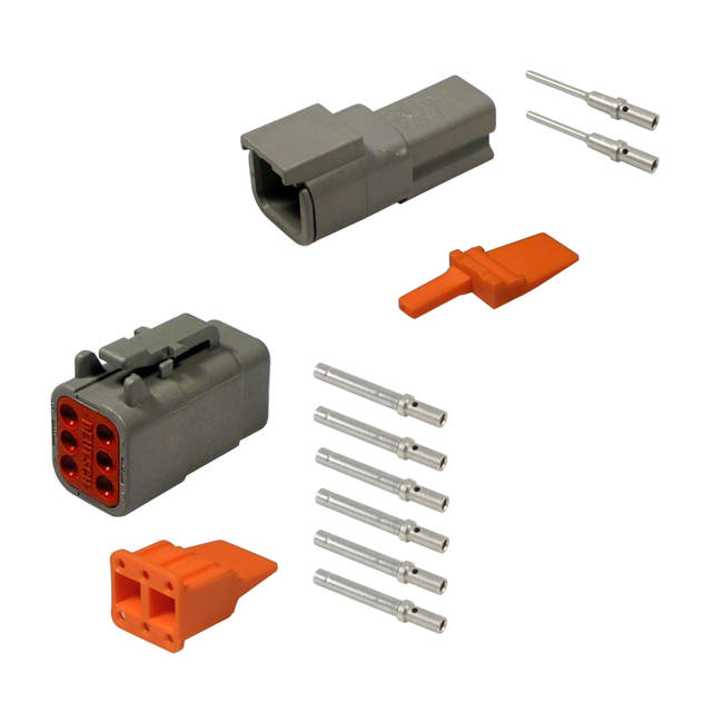 CONTACT KIT DEUTSCH DTM STAPLES, 3-PIN, COMPLETE 0.5mm2, GREY