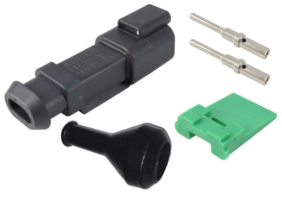 DEUTSCHKONTAKT MALE, LONG NECK 2-POLE, DT04-2P-CE09-KIT