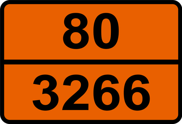 ADR-SKYLT 80/3266 FRÄTANDE BASISK OORGANISK