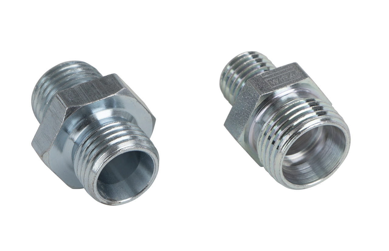 Dubbelnippel med MM-gängor