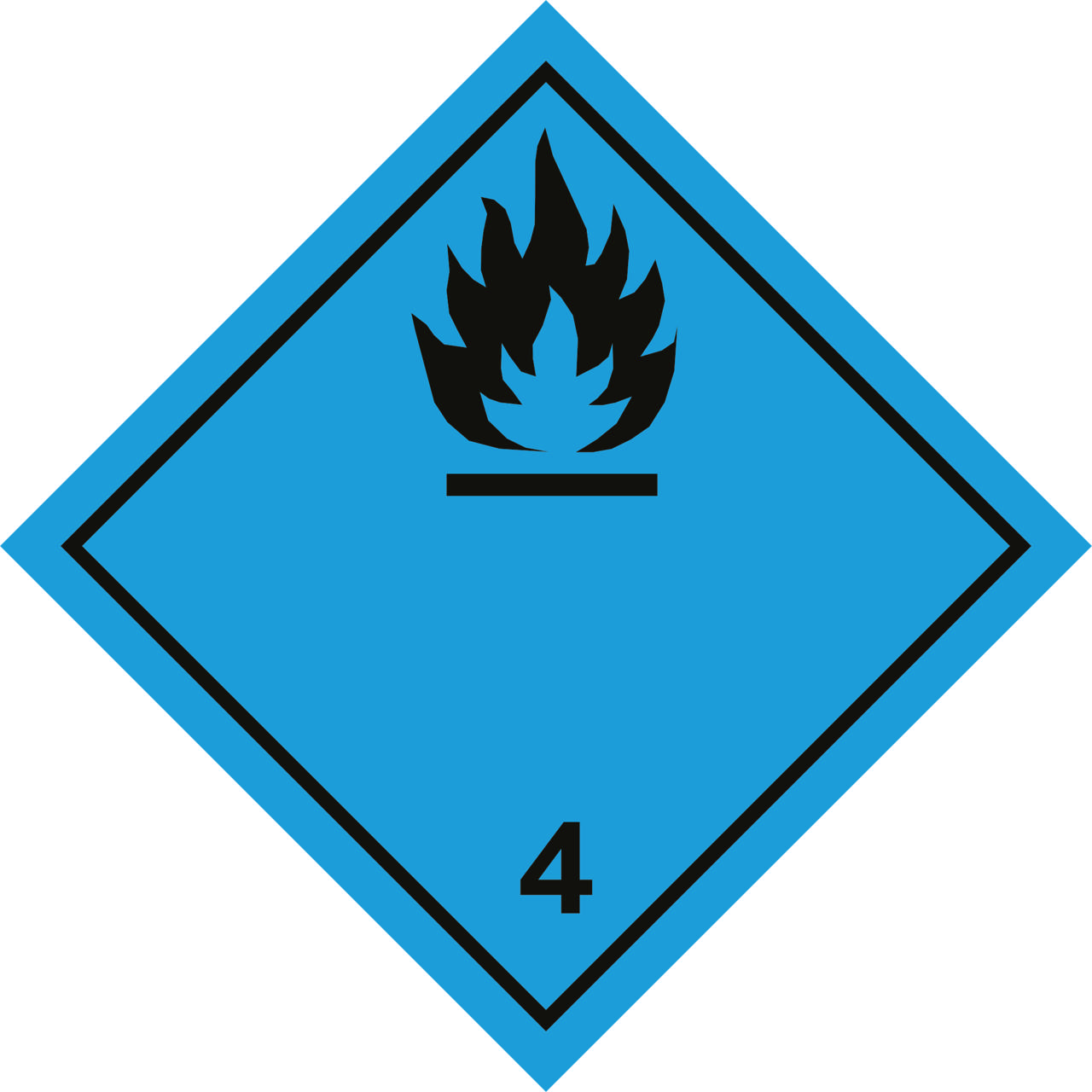LABEL FLAMMABLE GAS 4.3 SELF-ADHESIVE 300 x 300 mm