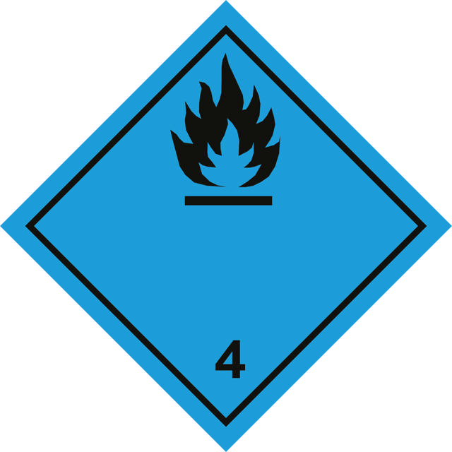 LABEL FLAMMABLE GAS 4.3 SELF-ADHESIVE 300 x 300 mm