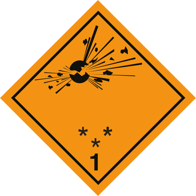 ETIKETT EXPLOSIONSRISK 1