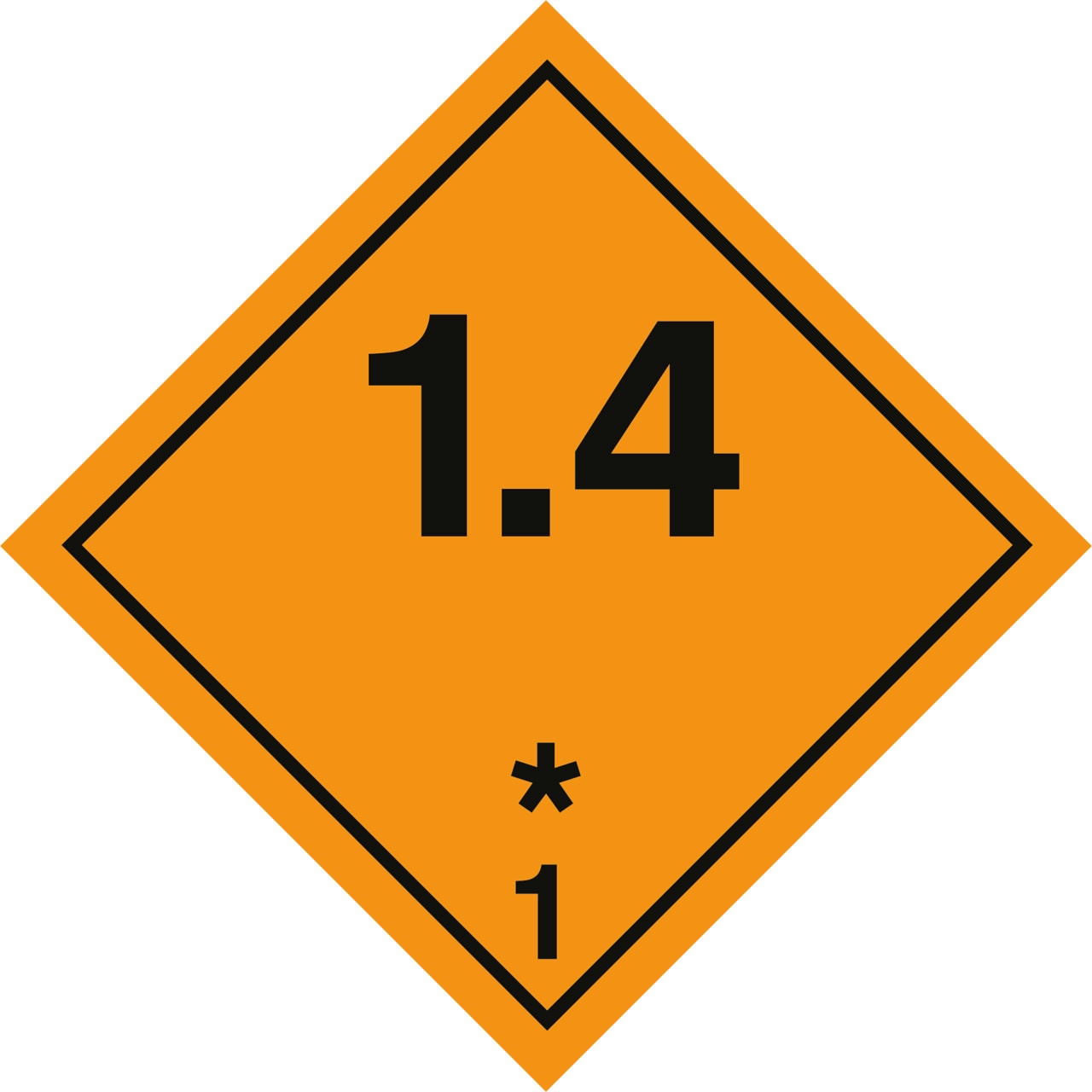 ETIKETT EXPLOSIONSRISK 1.4