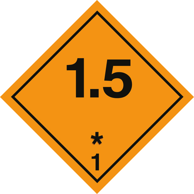 ETIKETT EXPLOSIONSRISK 1.5