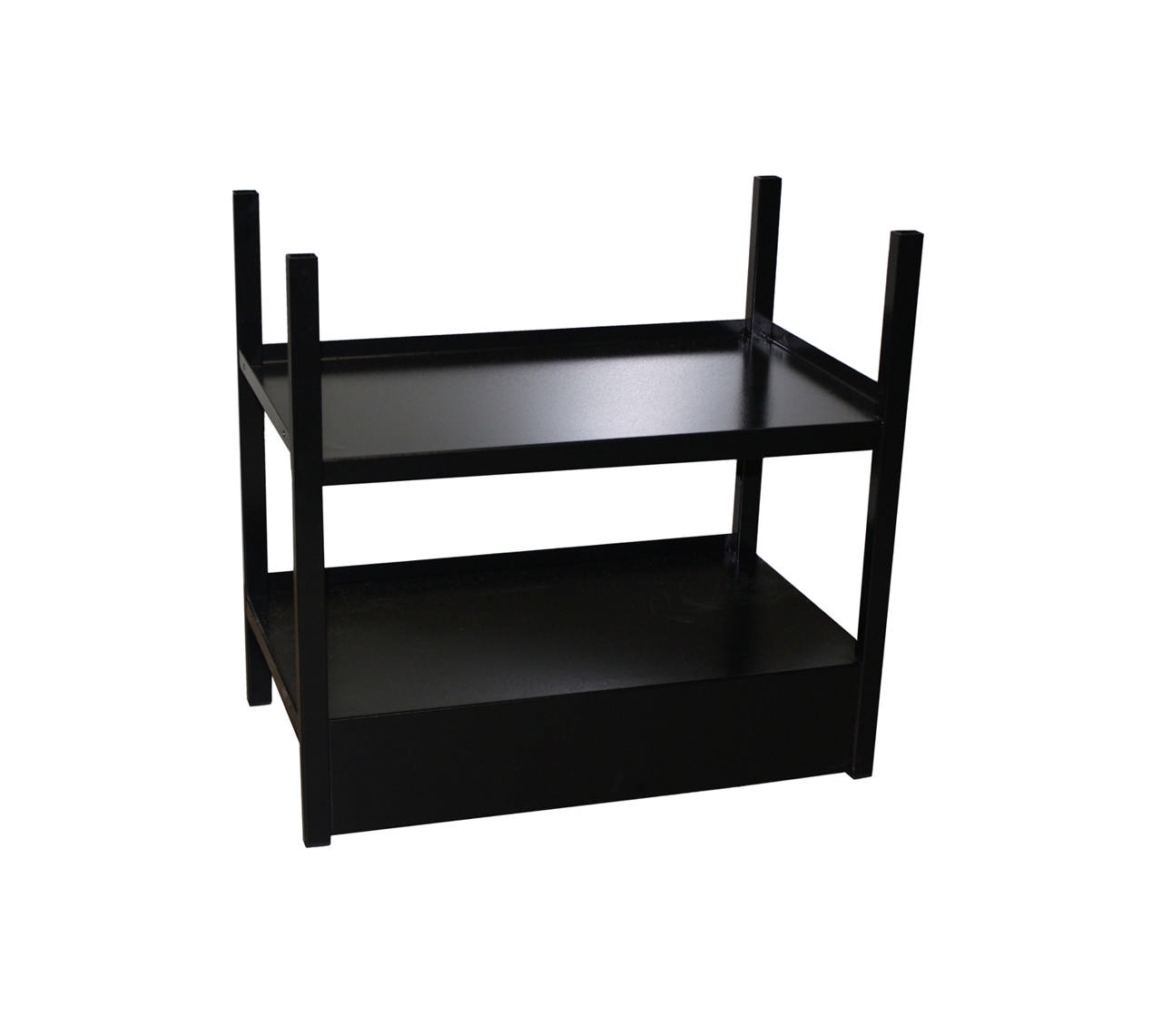 REGAL FLOOR MODEL, LOW SHELF BLACK