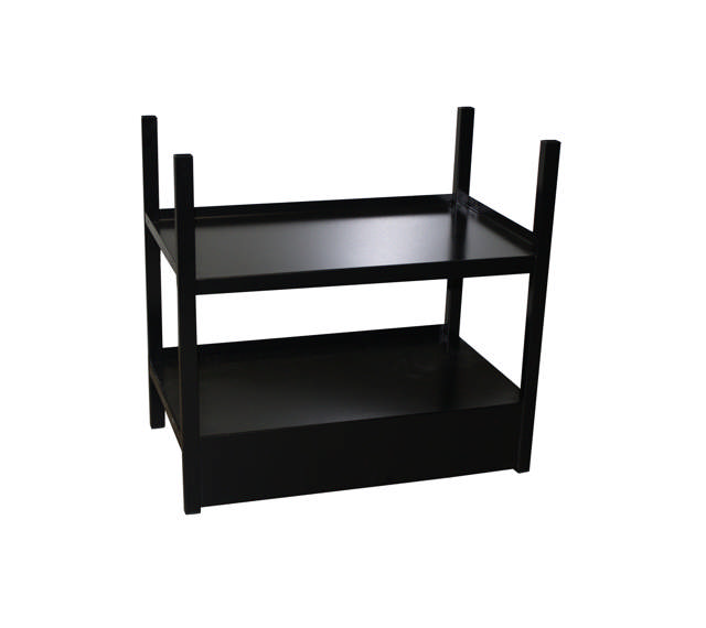 REGAL FLOOR MODEL, LOW SHELF BLACK