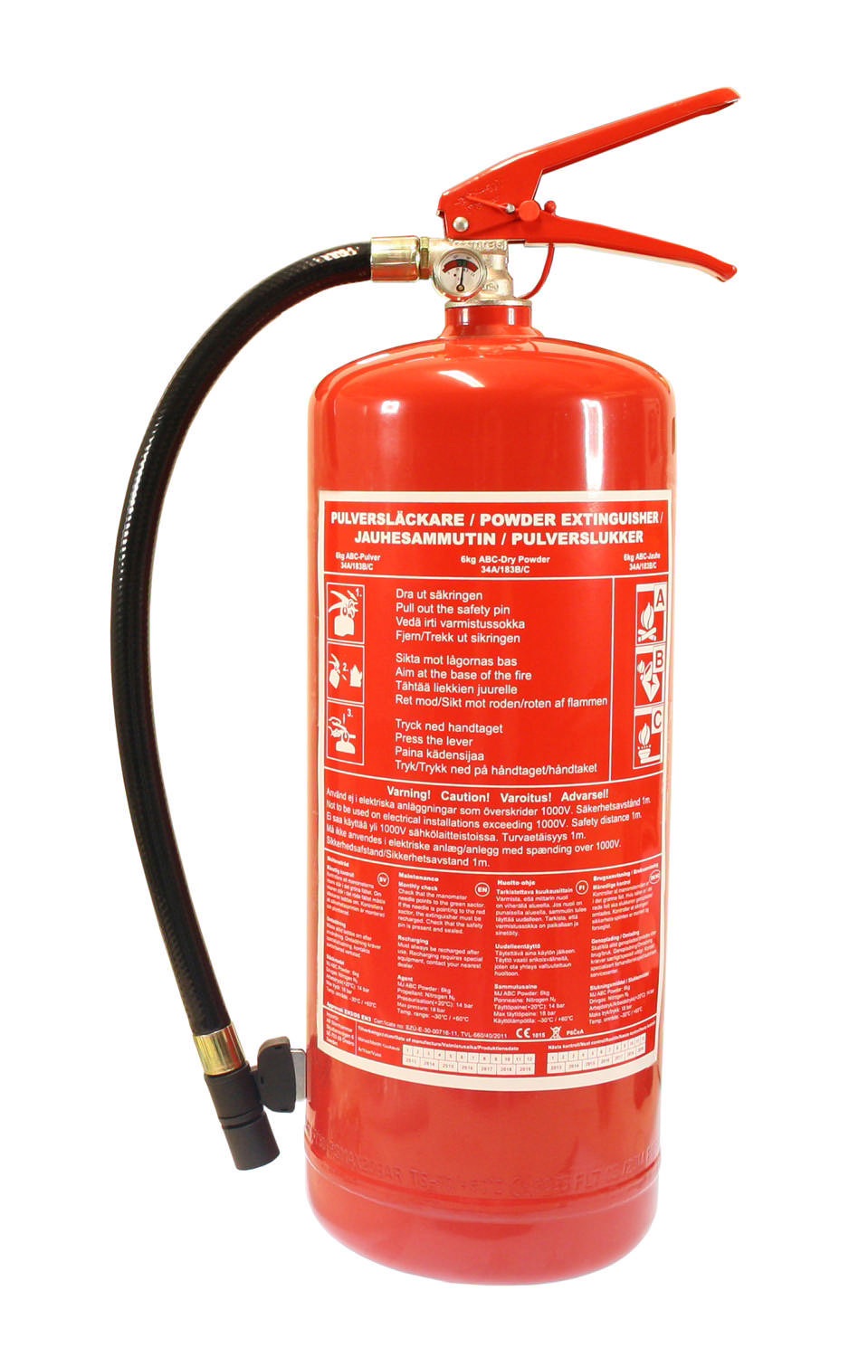 BRANDSLÄCKARE PULVER ABC 6 KG