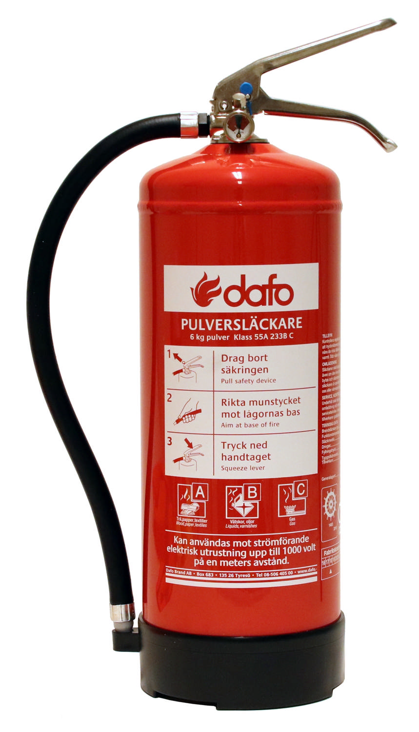 BRANDSLÄCKARE PULVER ABC 6 KG