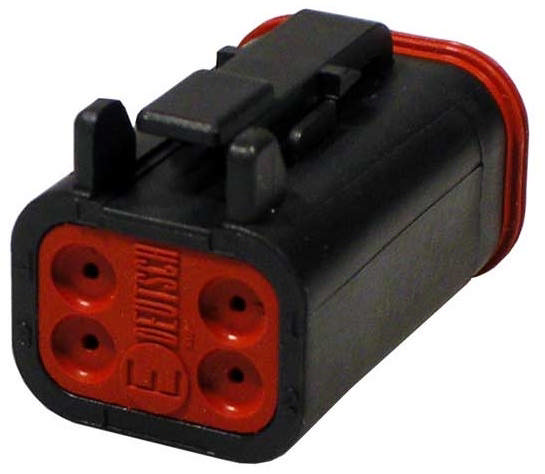 KONTAKTHUS DEUTSCH, PLUG, 4-POL, LÅNG HALS