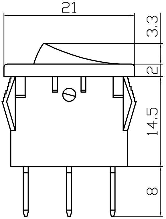 TRYCKVIPPSTRÖMSTÄLLARE, ON/OFF/ON