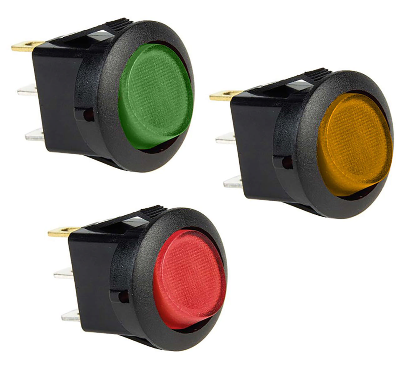 TRYCKVIPPSTRÖMSTÄLLARE, ON/OFF,  BELYST 12V DC, 10A