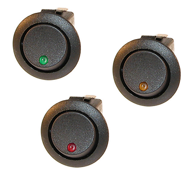 TRYCKVIPPSTRÖMSTÄLLARE, ON/OFF, LED