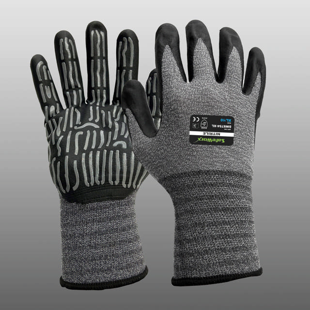 MONTAGEHANDSKE NITRIL GRIP STL. L/9