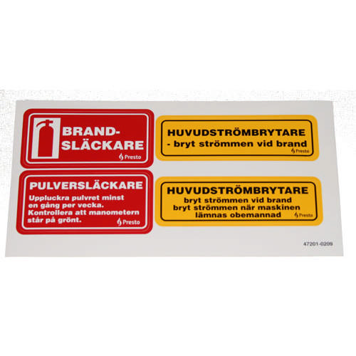 DEKALKARTA F.  BRANDSLÄCKARE