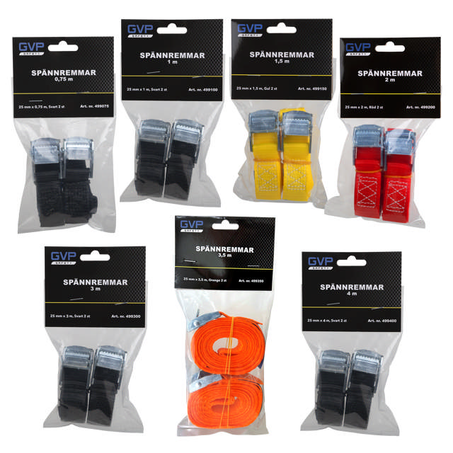 Spännremmar i förpackning